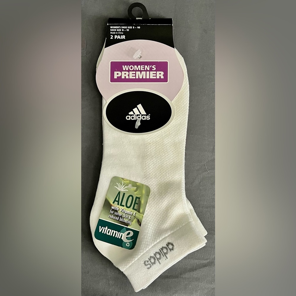 Adidas premier ankle socks.